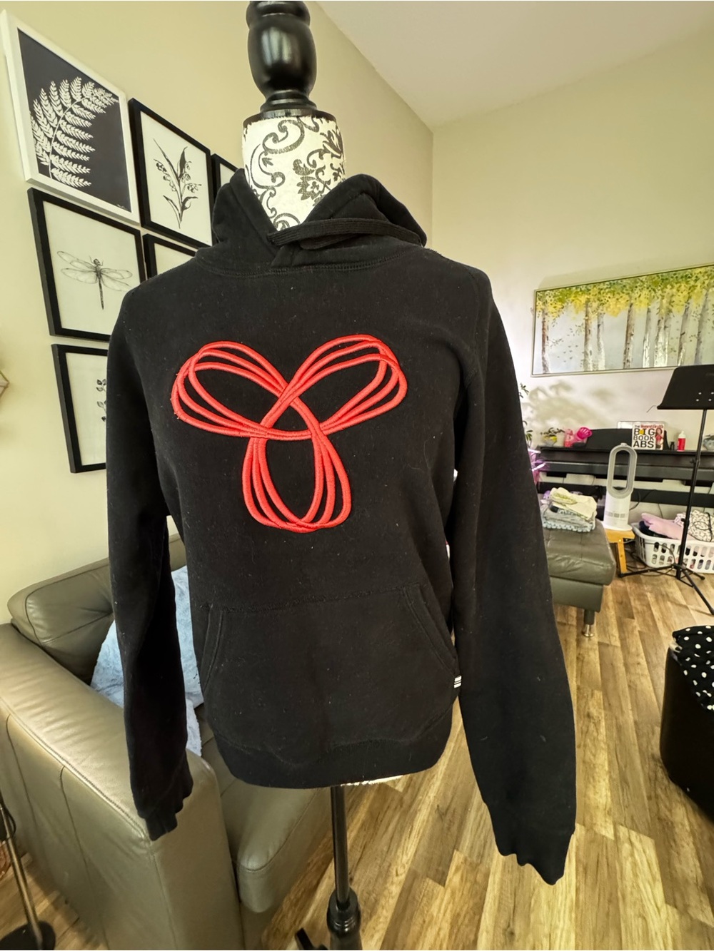 TNA Black Hoodie with Red Rope Logo